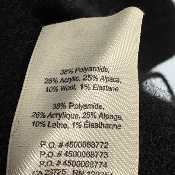 Aritzia Wilfrid Free Cozy Black Open Front Long Cardigan Sweater Size Large - Picture 6 of 11